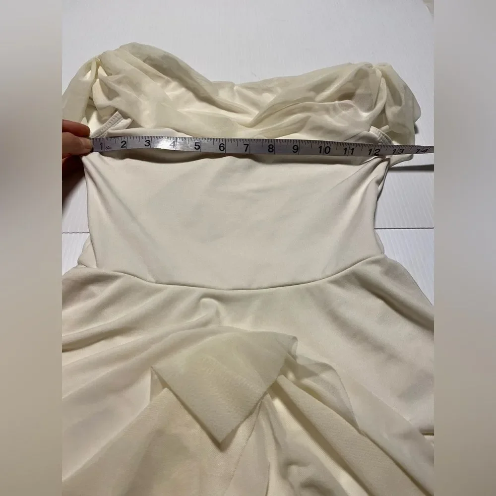 WEISSMAN Dance costume dress ballet lyrical white Coppelia 13354 LC-large child